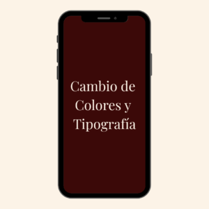 Cambio de Colores y Tipografía